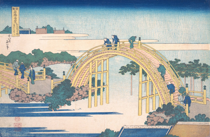 葛飾北斎『かめゐど天神 たいこばし』